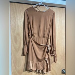 Selfie Leslie burnt orange dress, open back, never worn, size medium